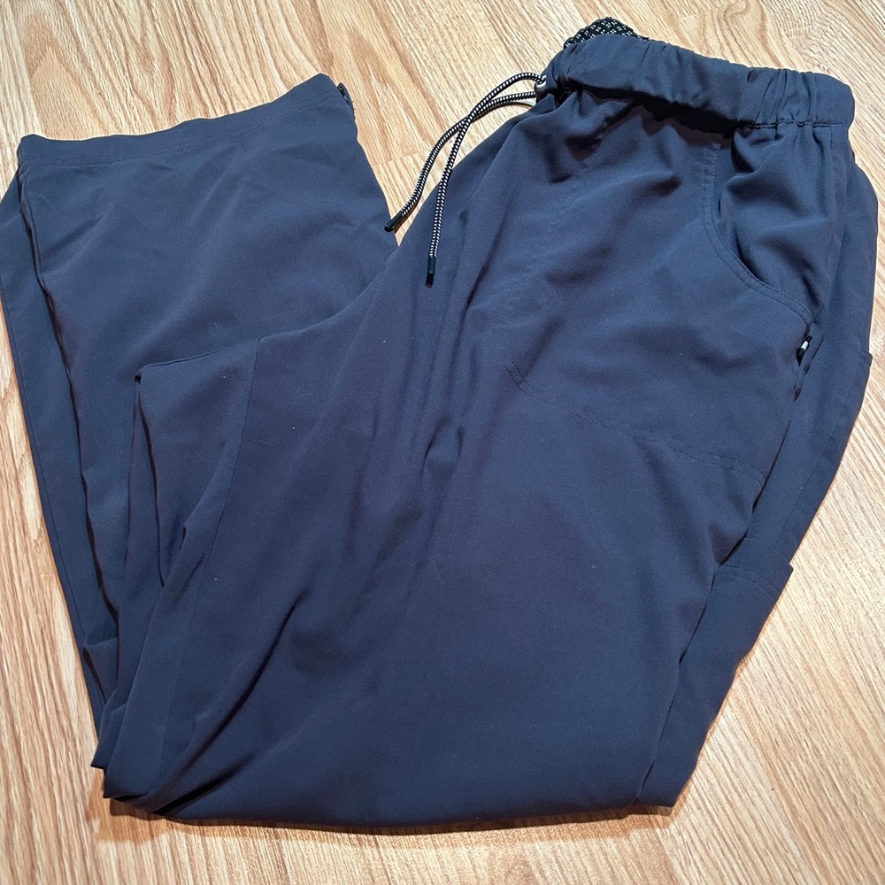 Koi Next Gen‎ Scrub Pants Grey 2X Regular Drawstring Cargo Medical Uniform